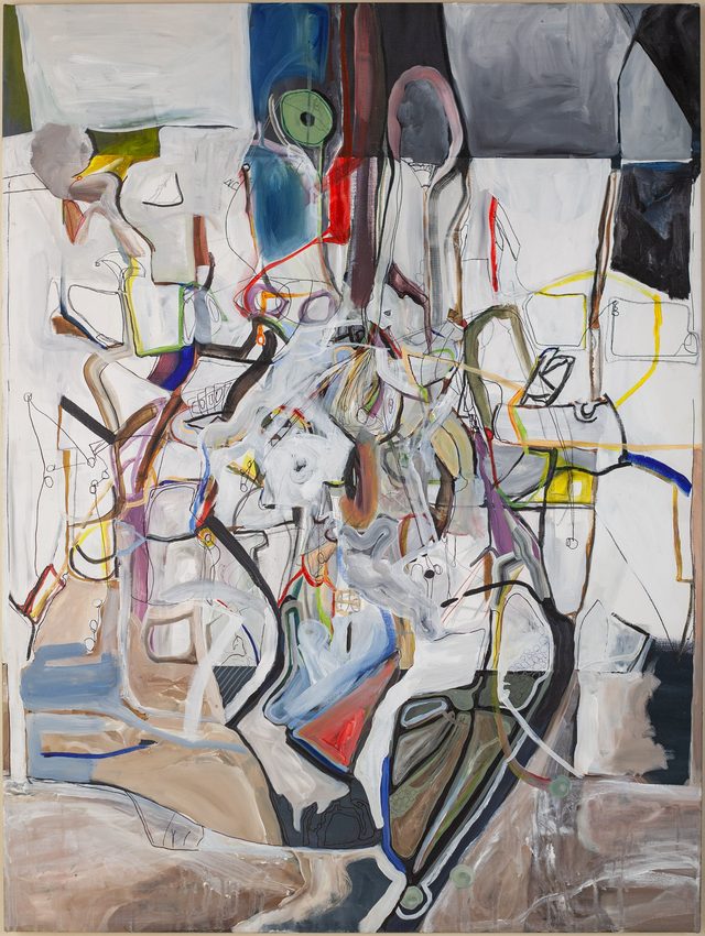 Alex Fischer, FM City Planning, 2007, 48×36″, acrylic on canvas